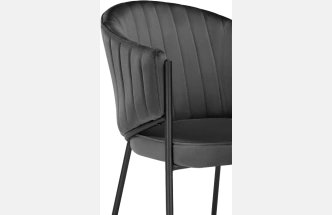 Стул Kortni, на металлокаркасе, dark grey / black