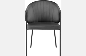 Стул Kortni, на металлокаркасе, dark grey / black