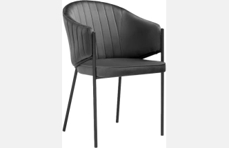Стул Kortni, на металлокаркасе, dark grey / black