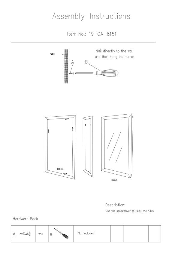 Зеркало настенное 19-OA-8151