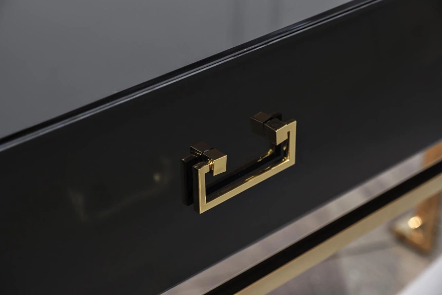 Туалетный столик KFG058, черный / золото