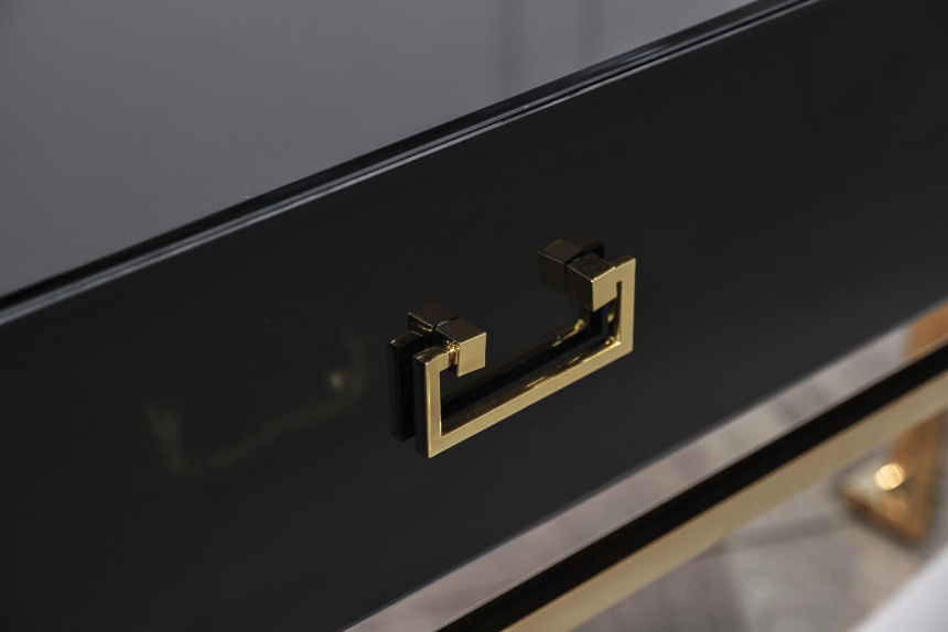 Туалетный столик KFG058, черный / золото