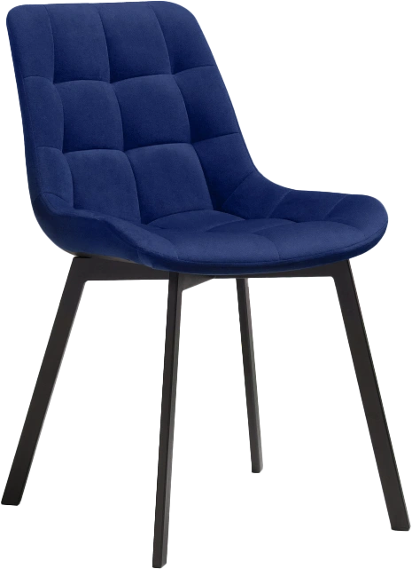 Стул Челси, на металлокаркасе, черный / синий