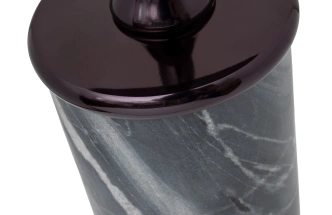 Журнальный стол 69-22465, 35x35x65, алюминий, черный / серый