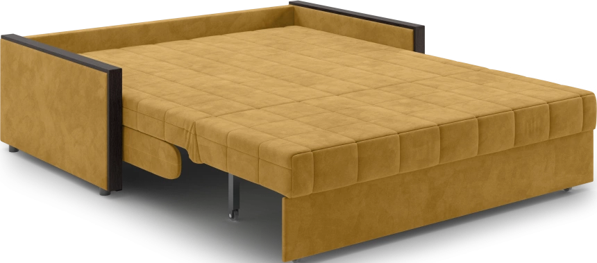 ​Диван прямой Токио 160, модель 062, Ultra Mustard​ (соломенный​) / венге