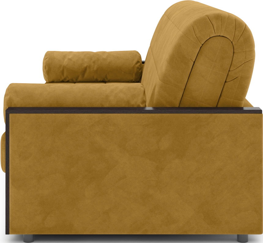 ​Диван прямой Токио 160, модель 062, Ultra Mustard​ (соломенный​) / венге