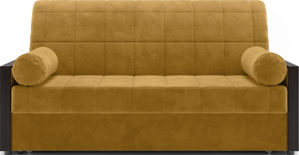 Диван прямой Токио 160, модель 062, Ultra Mustard (соломенный) / венге
