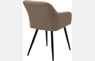 Стул Brandy, мягкий, 505-7 Капучино, велюр "беспальчиковый", черный каркас