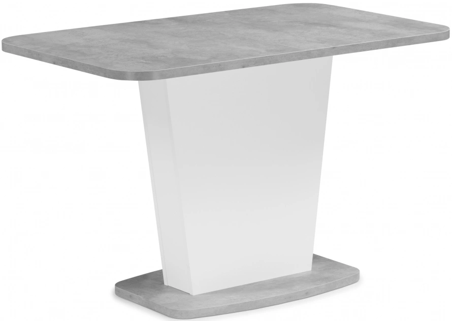 Кухонный стол Комфорт, цемент светлый / белый