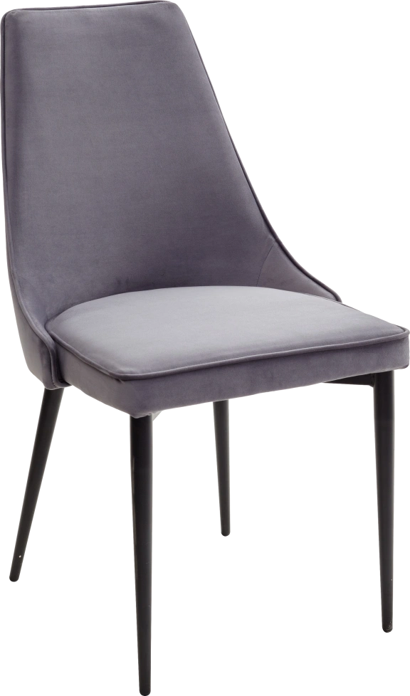 Стул Nepal-P, мягкий, серый #27, велюр, черный каркас 