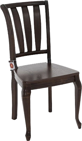 Стул Кабриоль, деревянный, жесткий, орех темный