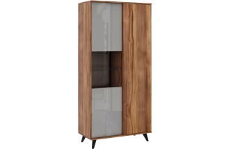 Гостиная модульная Онтарио 1, Дуб Барокко янтарный / Серый Асфальт глянец