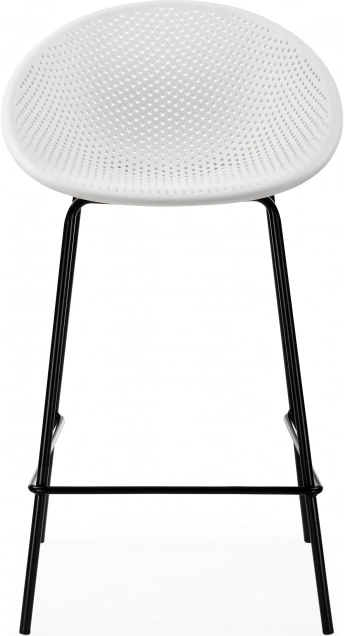 Полубарный стул Zeta, пластик белый / черный