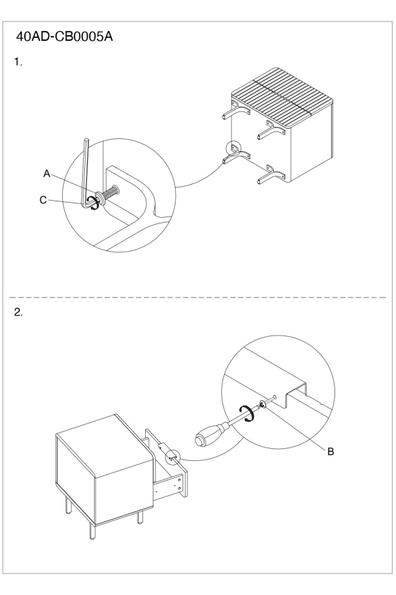 Тумба прикроватная 40AD-CB0005A, с ящиками