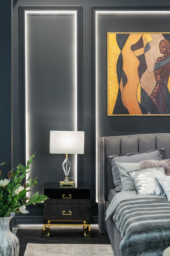 Тумба прикроватная KFG059, с ящиками