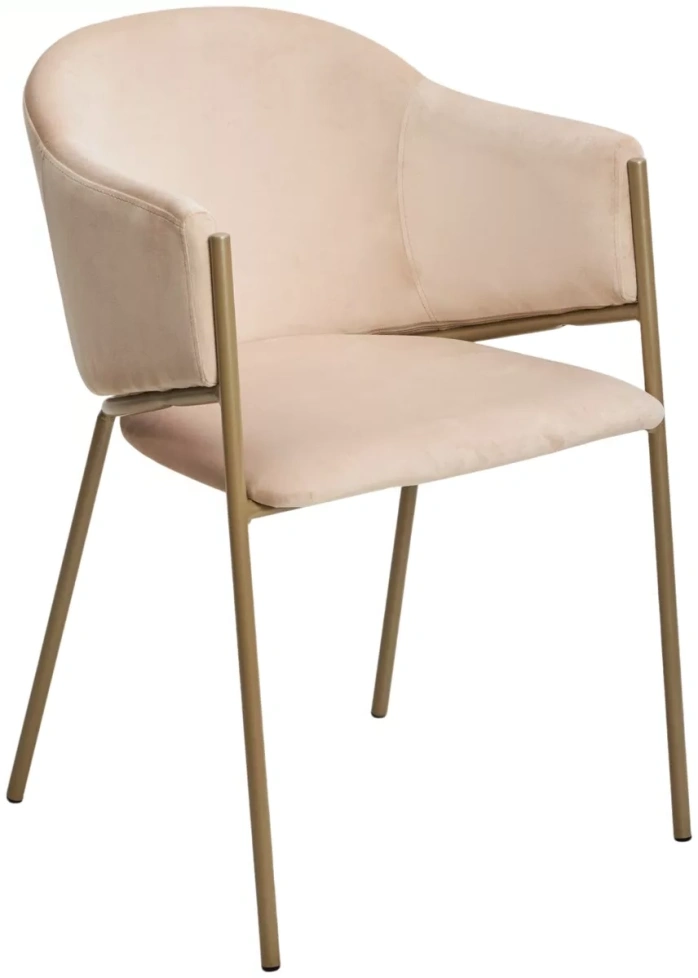 Стул Дилл, мягкий, H-06 бежевый, велюр, шампань