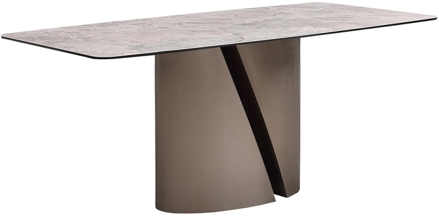 Обеденный стол 57EL-94100, керамика, серый / серый