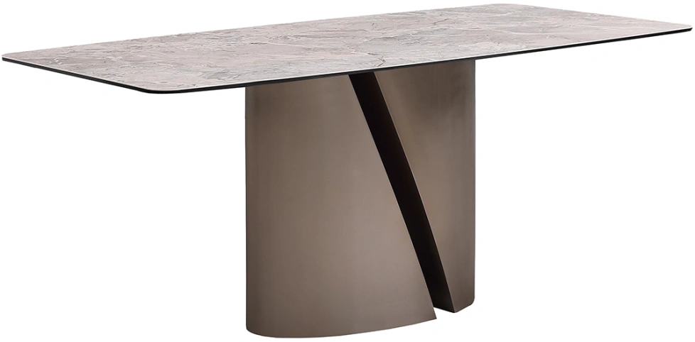 Обеденный стол 57EL-94100, керамика, серый / серый