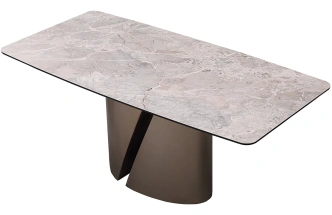 Обеденный стол 57EL-94100, керамика, серый / серый