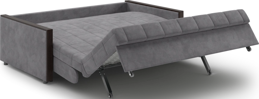 ​Диван прямой Токио 160, модель 062, Ultra Grey​ (серый) / венге
