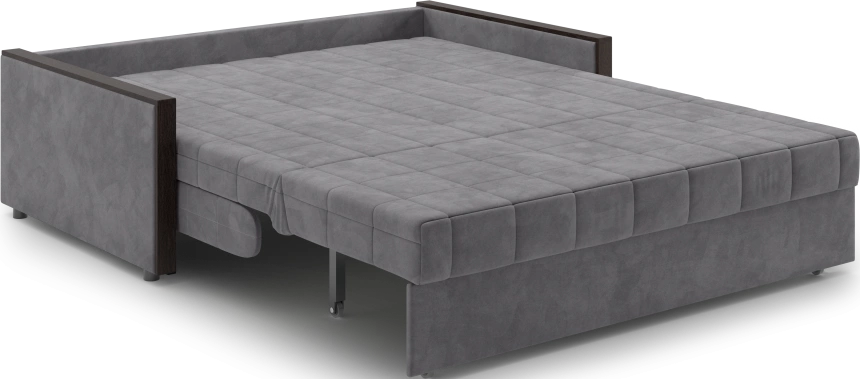 ​Диван прямой Токио 160, модель 062, Ultra Grey​ (серый) / венге