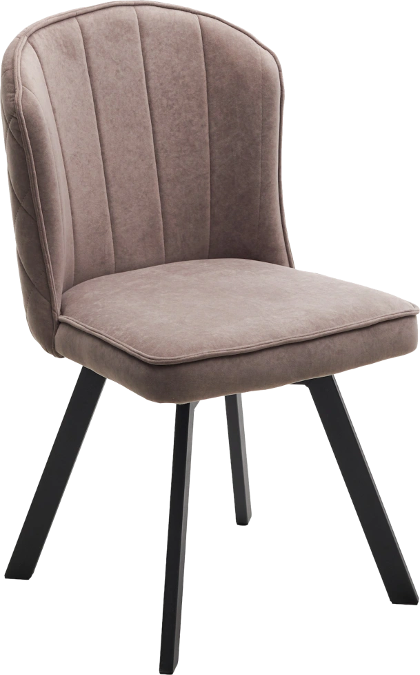 Стул Mode, мягкий, поворотный, B5 капучино, велюр, черный каркас