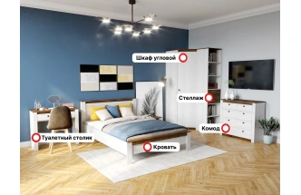 Спальный гарнитур Даллас, композиция #3, дуб винтерберг / таксония