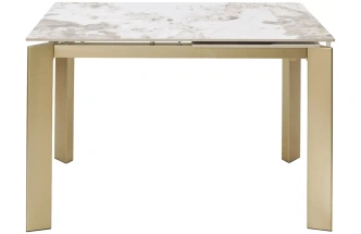 Кухонный раздвижной стол Corner 120, Gloss Luxury Pandora Solid Ceramic, шампань