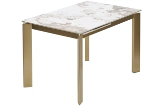 Кухонный раздвижной стол Corner 120, Gloss Luxury Pandora Solid Ceramic, шампань