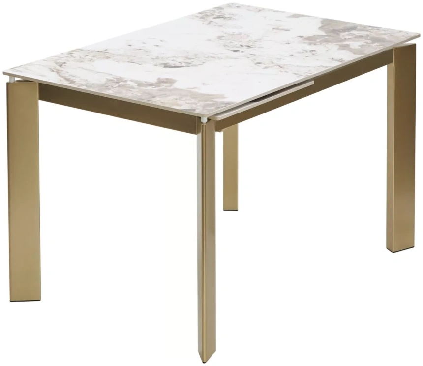 Кухонный раздвижной стол Corner 120, Gloss Luxury Pandora Solid Ceramic, шампань