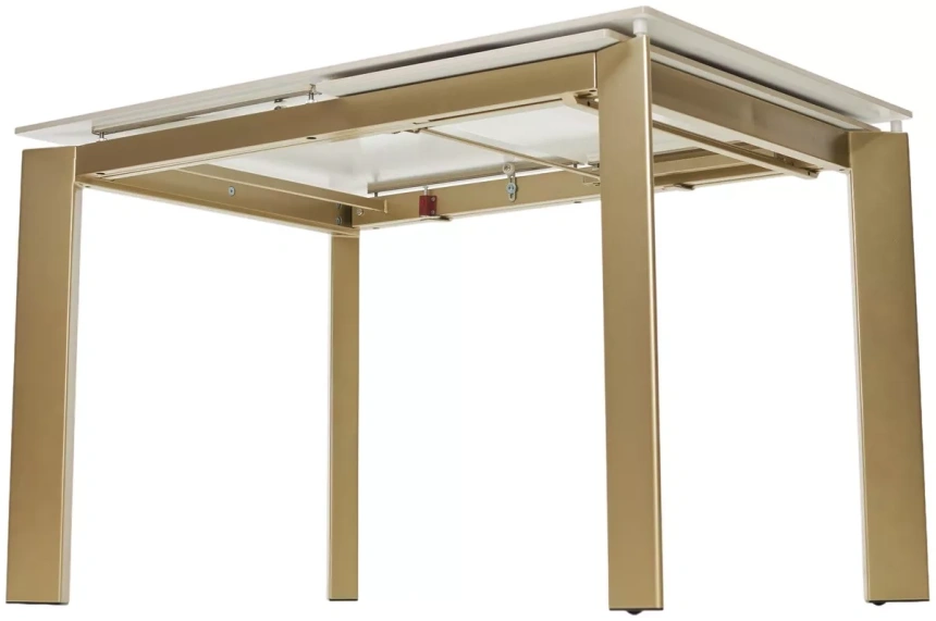 Кухонный раздвижной стол Corner 120, Gloss Luxury Pandora Solid Ceramic, шампань