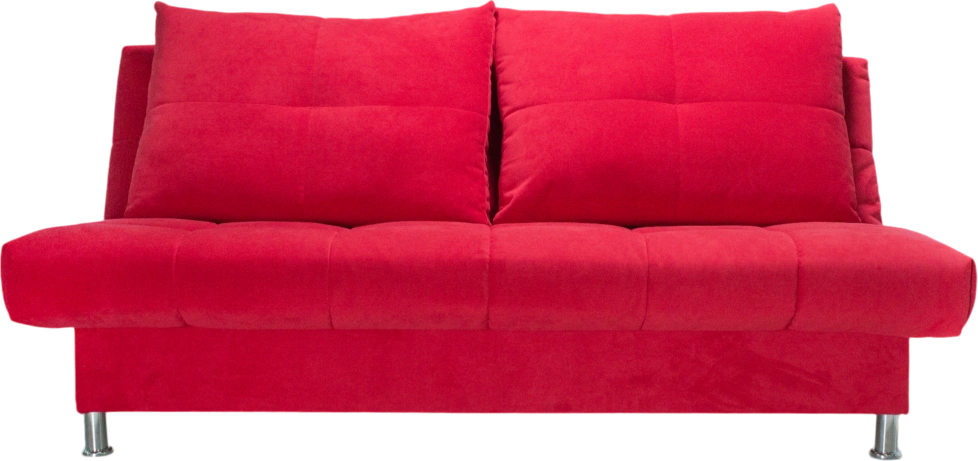 Диван прямой Финка 3, Тедди 644, ярко-красный