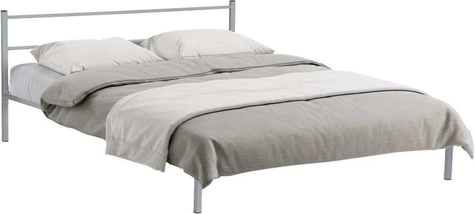 Кровать Фади, 120x200, серая