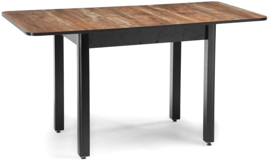 Кухонный обеденный раздвижной стол Баи, 110(139)х69х74, дуб юкон / черный