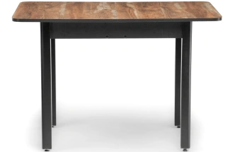 Кухонный обеденный раздвижной стол Баи, 110(139)х69х74, дуб юкон / черный