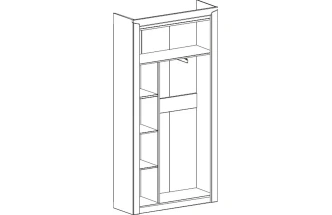 Шкаф двухдверный Соренто, дуб бонифаций