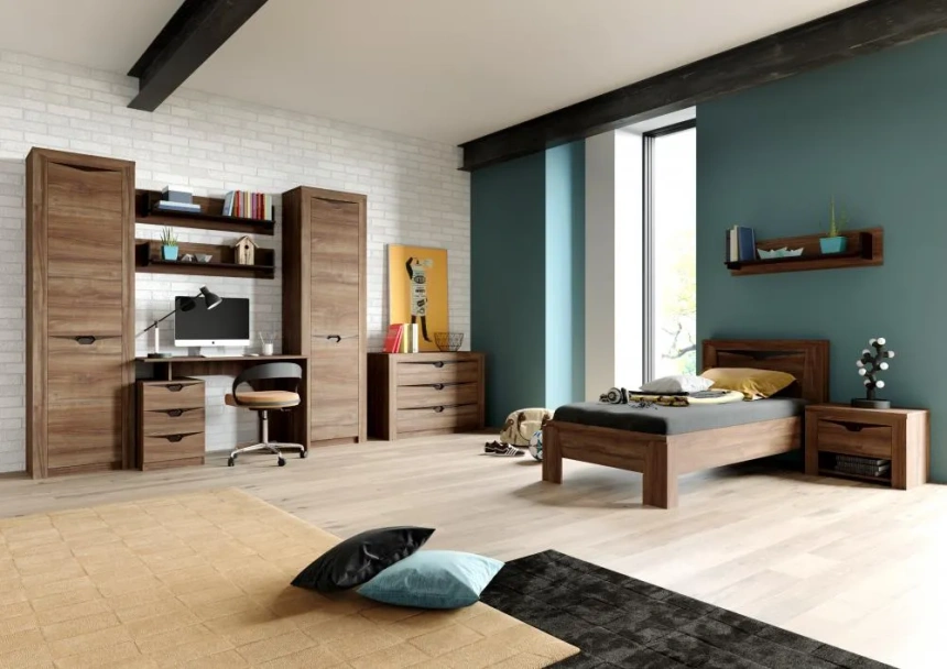 Гарнитур для молодёжной комнаты Соренто, композиция 3, дуб стирлинг