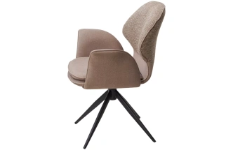 Стул Lenne, поворотный,, латте  Milan-430, ткань, Mohair-440, ткань, черный