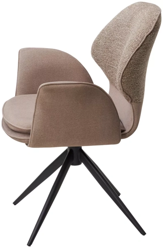 Стул Lenne, поворотный,, латте  Milan-430, ткань, Mohair-440, ткань, черный