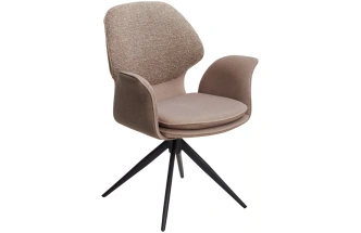 Стул Lenne, поворотный,, латте  Milan-430, ткань, Mohair-440, ткань, черный