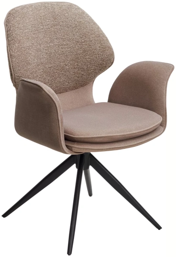 Стул Lenne, поворотный,, латте  Milan-430, ткань, Mohair-440, ткань, черный