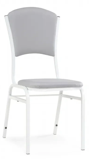 Стул на металлокаркасе Арналд светло-серый / белый