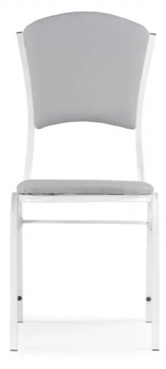 Стул на металлокаркасе Арналд светло-серый / белый