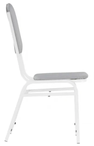 Стул на металлокаркасе Арналд светло-серый / белый