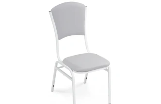 Стул на металлокаркасе Арналд светло-серый / белый