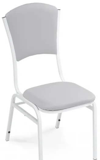 Стул на металлокаркасе Арналд светло-серый / белый