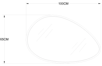  Зеркало настенное 19-OA-9114, с подсветкой