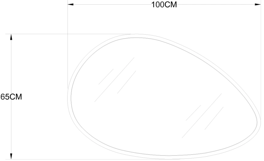  Зеркало настенное 19-OA-9114, с подсветкой