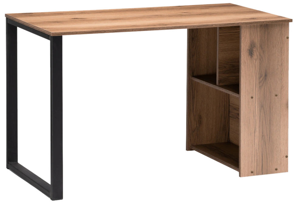 Cтол письменный Битти Лофт, дуб делано темный / черный матовый