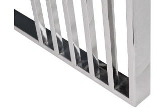 Журнальный стол 13RX-50330, 55x55x55, закаленное стекло, черный / серебро